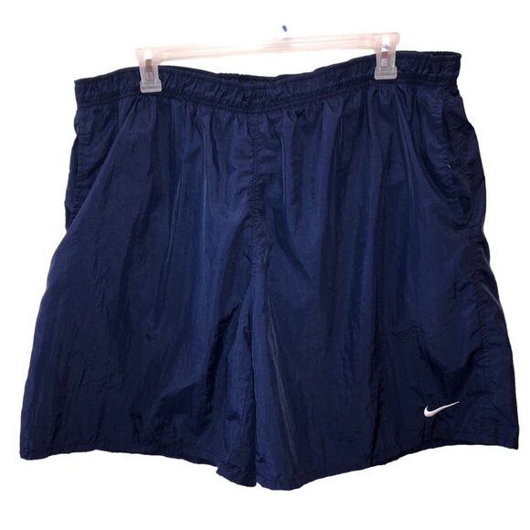 Nike Mens Size XXL Blue Swoosh Pockets Lightweight Swimwear Swim Shorts Trunks - Picture 2 of 9